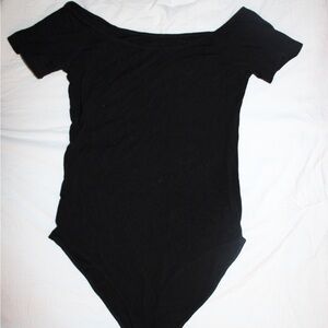 Black Off-Shoulder Bodysuit